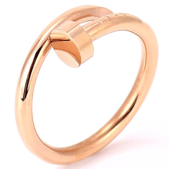 Jewelry - Rose gold titanium nail ring